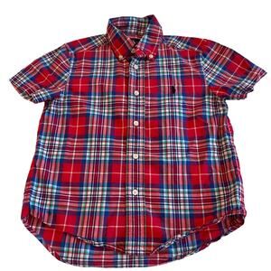 RAULPH LAUREN Boys Shirt Button Up Natural Stretch Sz 4/4T